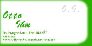 otto ihm business card